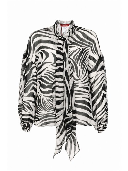 Blusa MSTBALLATA in chiffon di seta stampata MAX MARA STUDIO | 2616261012600001
